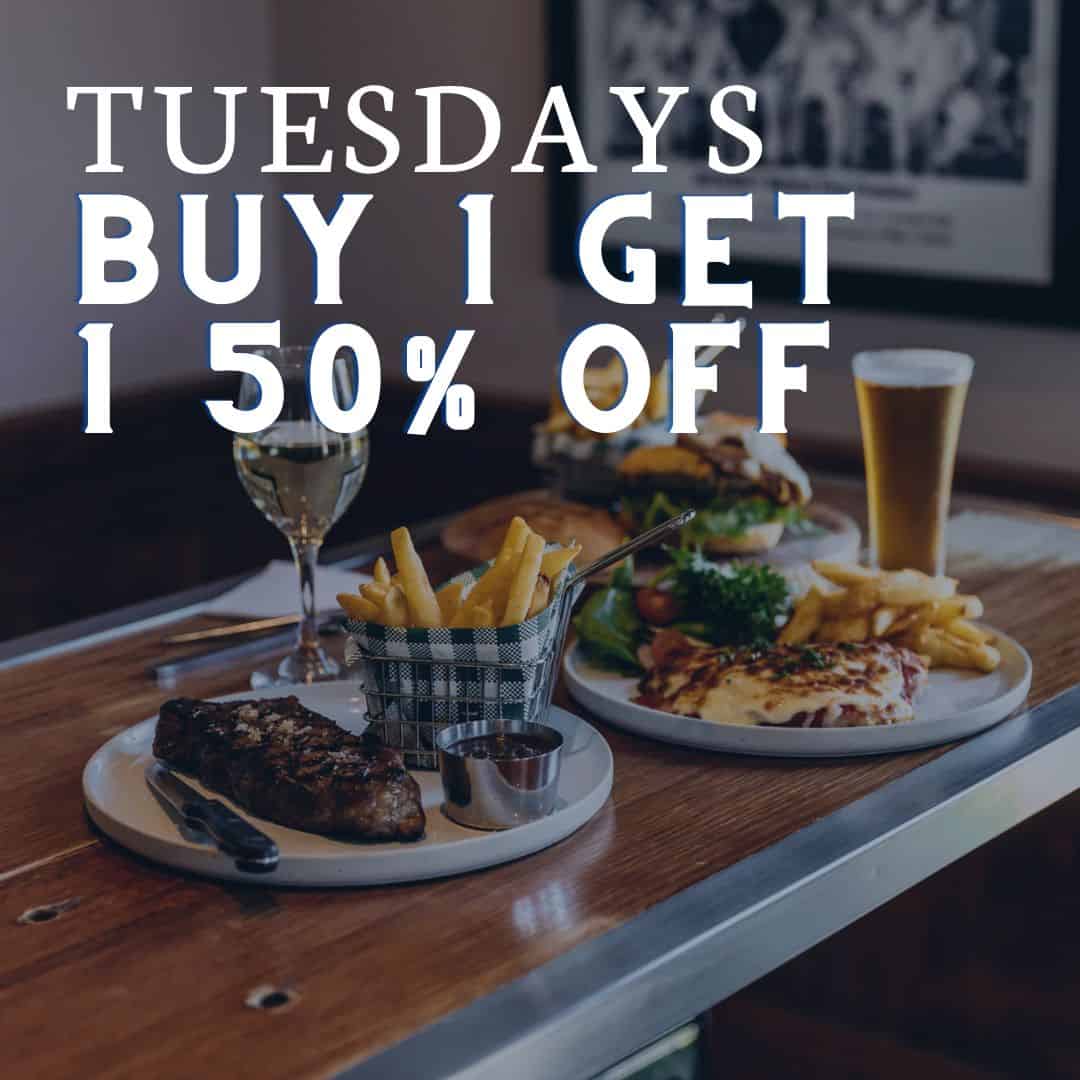 hastings club meal deals tuesdays buy one meal get one half price